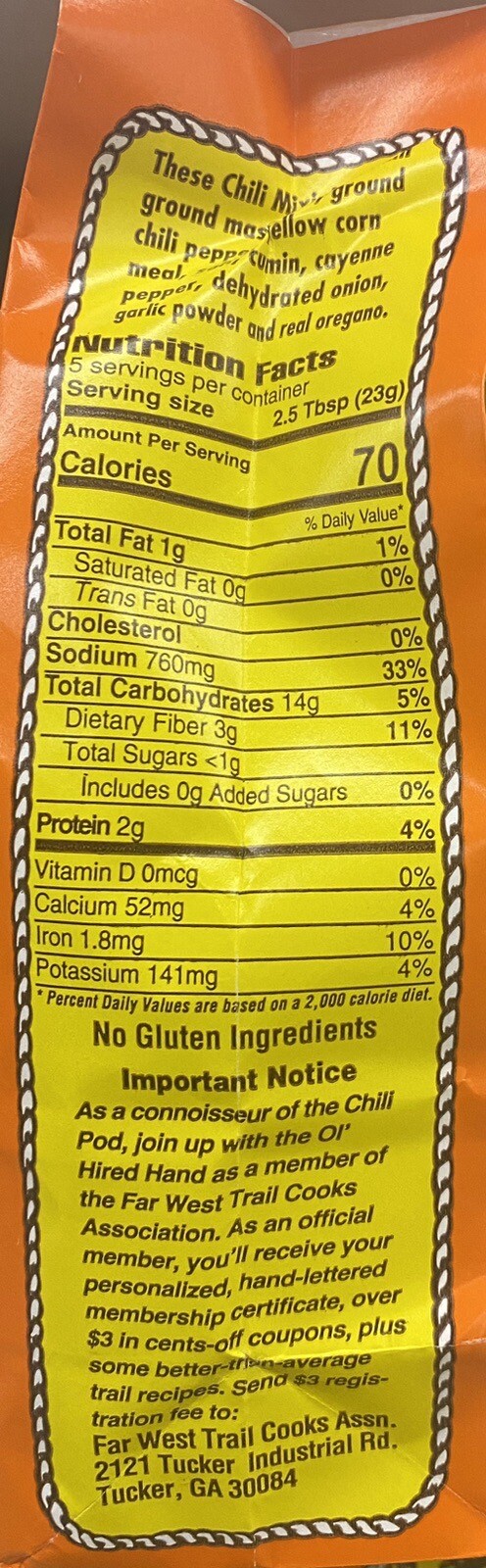Six Gun Chili Mixin’s – Original – 4 oz Bag