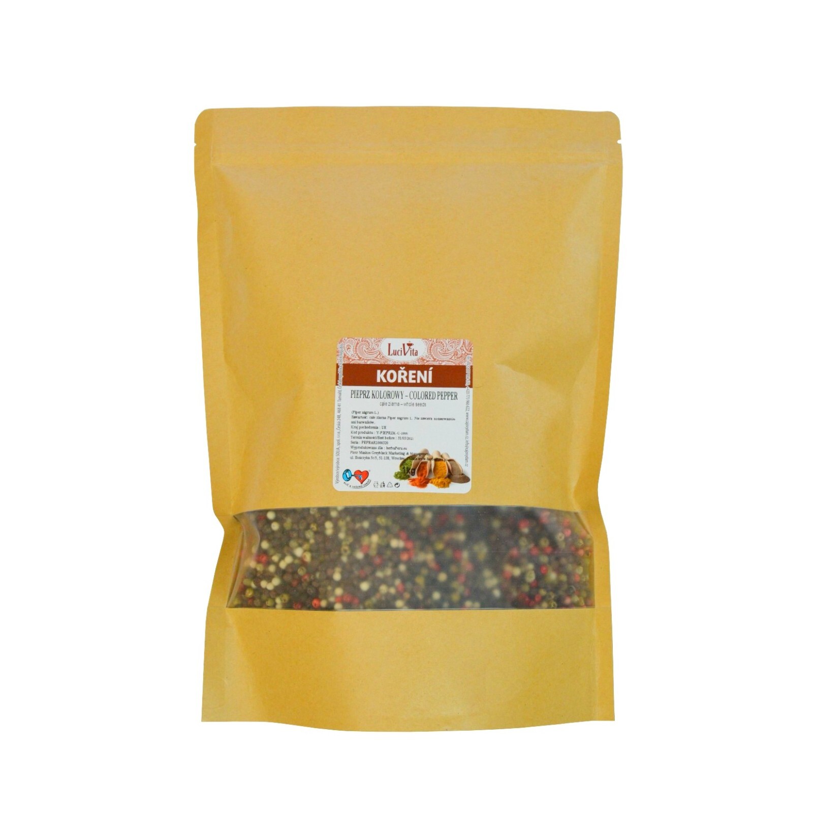 COLORED PEPPER – [Piper nigrum L] – whole – 1000g (1kg)