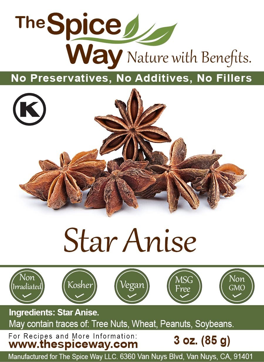 Authentic Chinese Whole Star Anise – 3 oz, Perfect Spice for Culinary Adventures