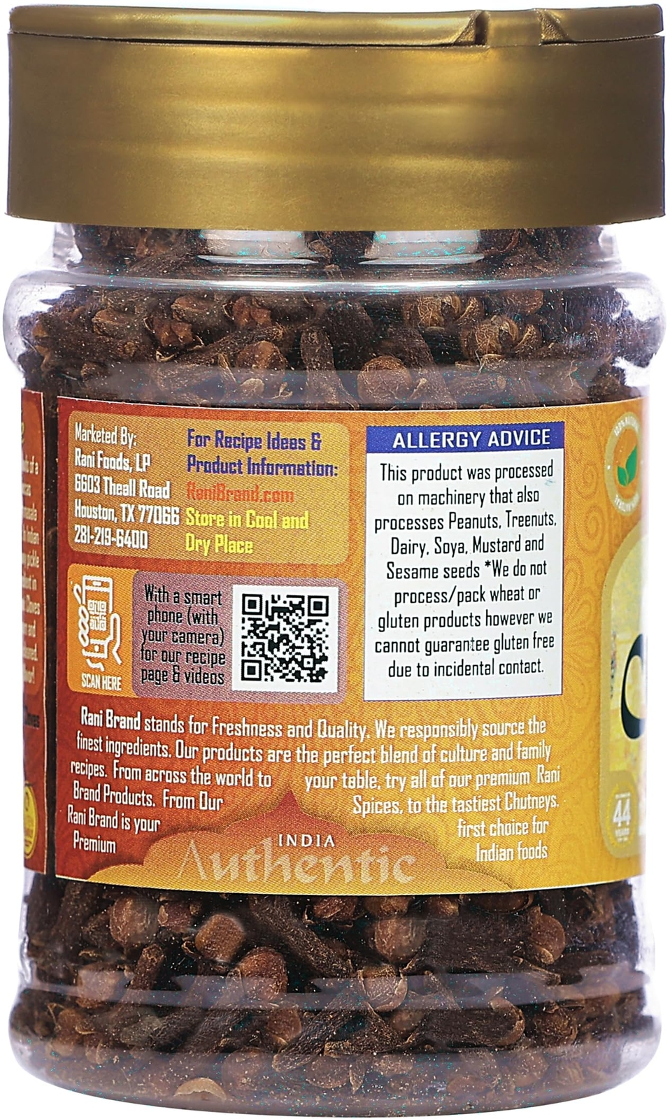 Rani Cloves Whole (Laung) 2oz (56g) PET Jar