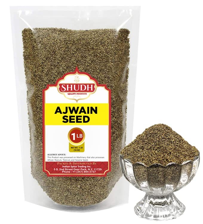 Indian Spice Ajwain Seeds (Carom Bishops Seed) Whole 16 oz (1 LB) 16