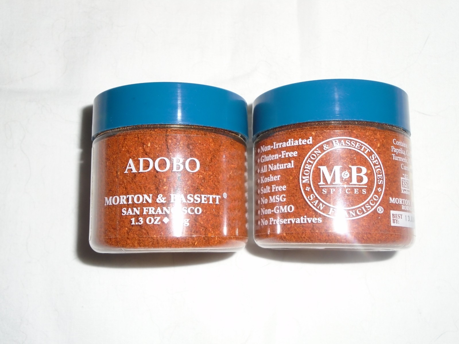 Morton & Bassett Spices ADOBO Spice 1.3 oz Bottles Best by 6/29 – Sealed – NEW
