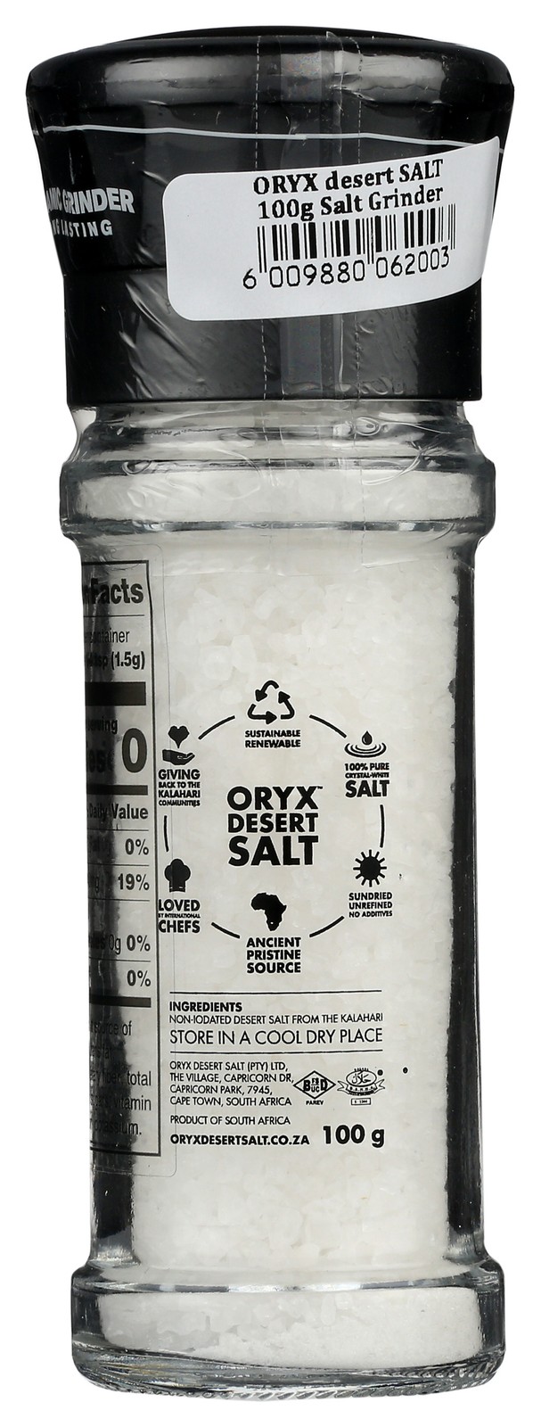 Oryx Ceramic Desert Salt Grinder 100G 6 Pack