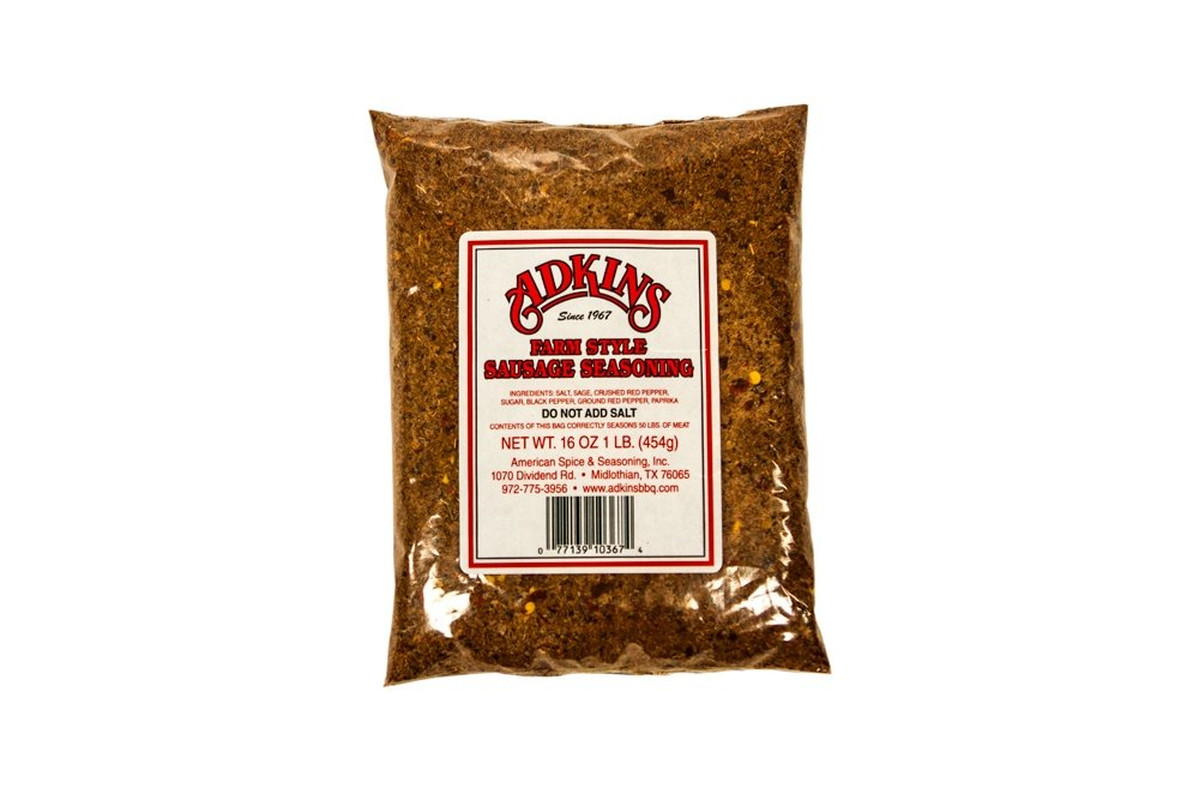 Adkins Farm Style Sausage Seasoning 16oz All Natural Farm Style Seasoning