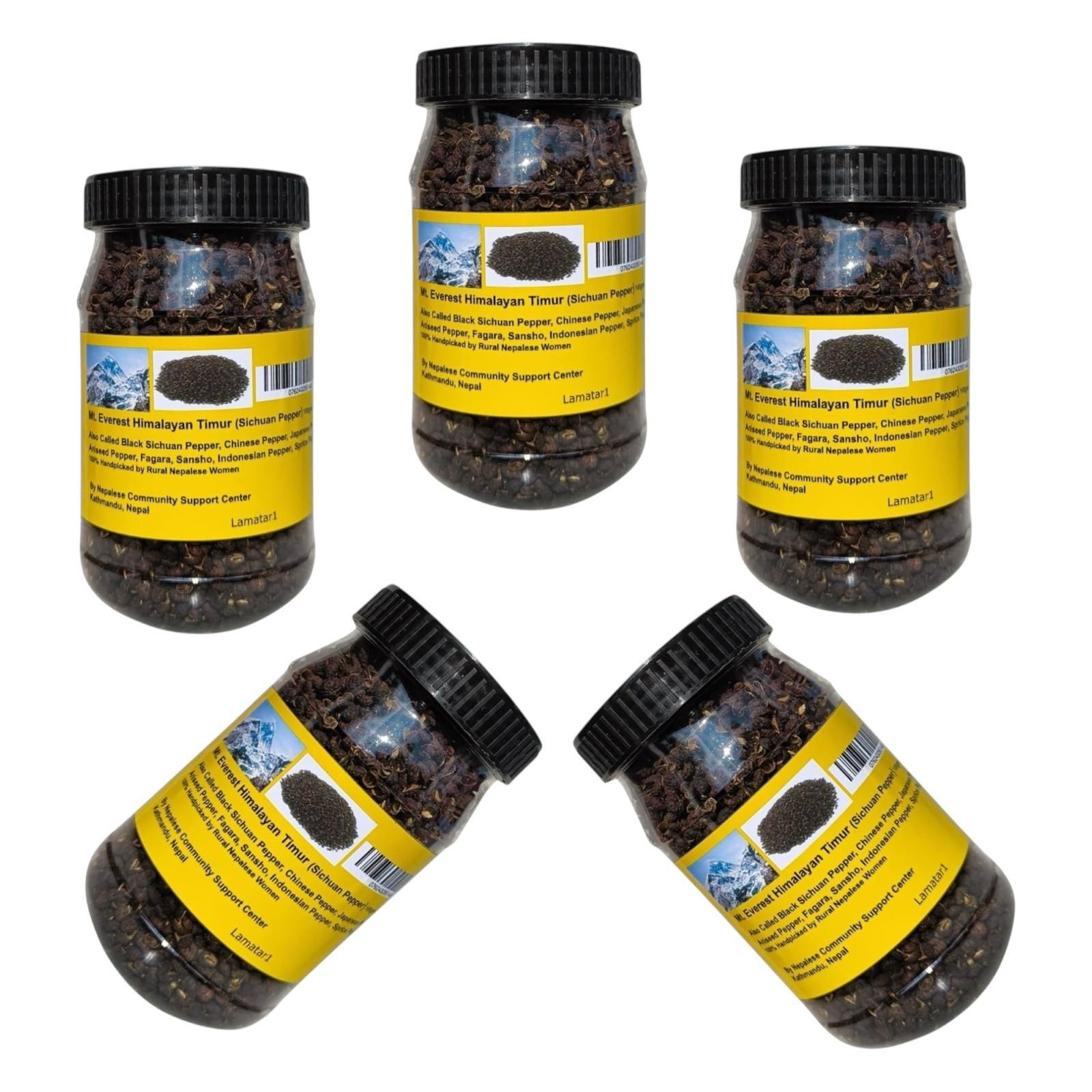 Lamatar1 Black Sichuan Pepper, 5 Bottles Himalayan Timur from Nepal