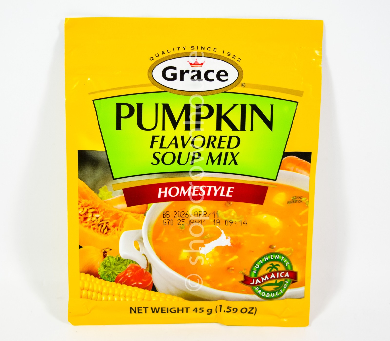 2 Grace Pumpkin Flavored Soup Mix Homestyle 1.59oz packet 10/10/2026