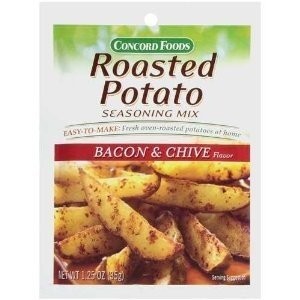 Concord Foods Bacon and Chive Roasted Potato Seasoning 1.25 Ounce (Pack of 6)