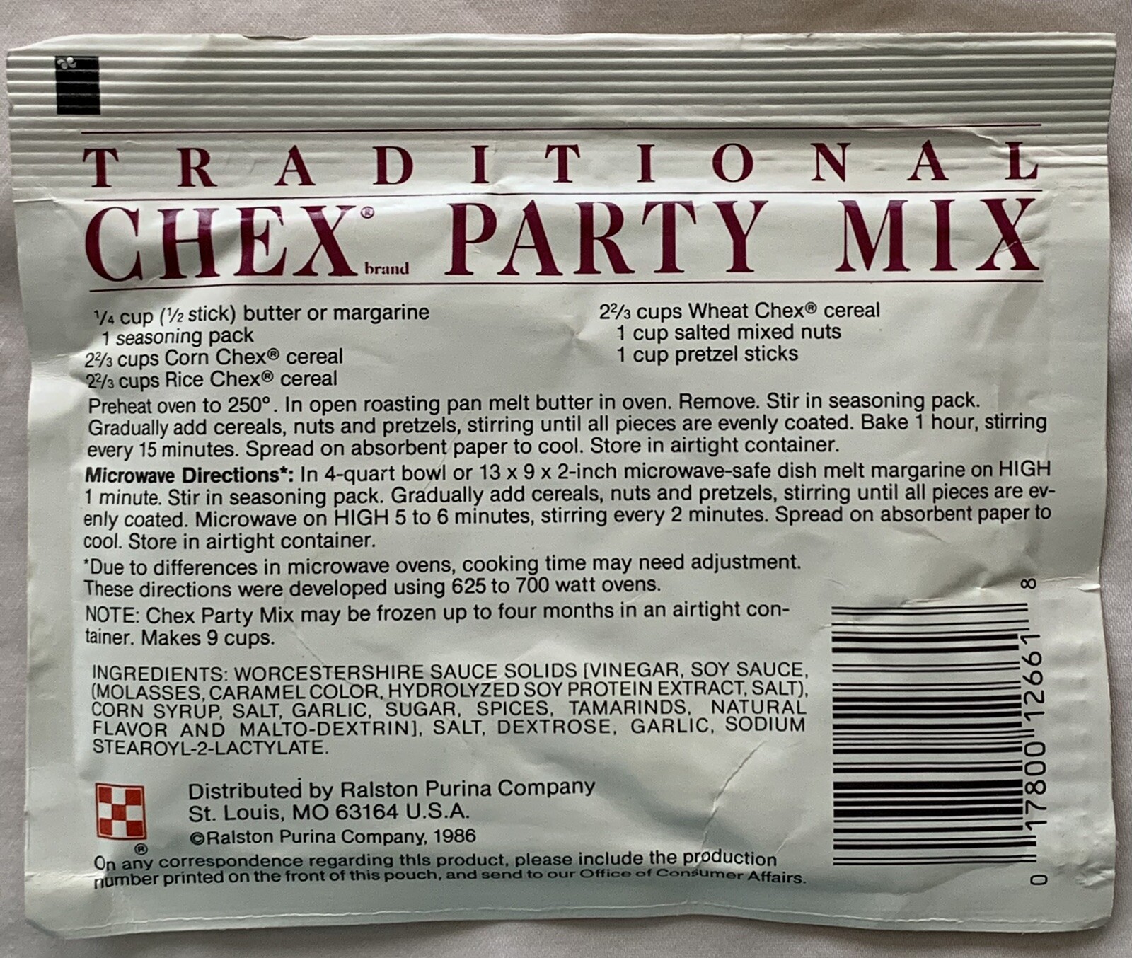 Vintage Sauce Mix NOS Packet Chex Party Mix Seasoning Traditional With Content