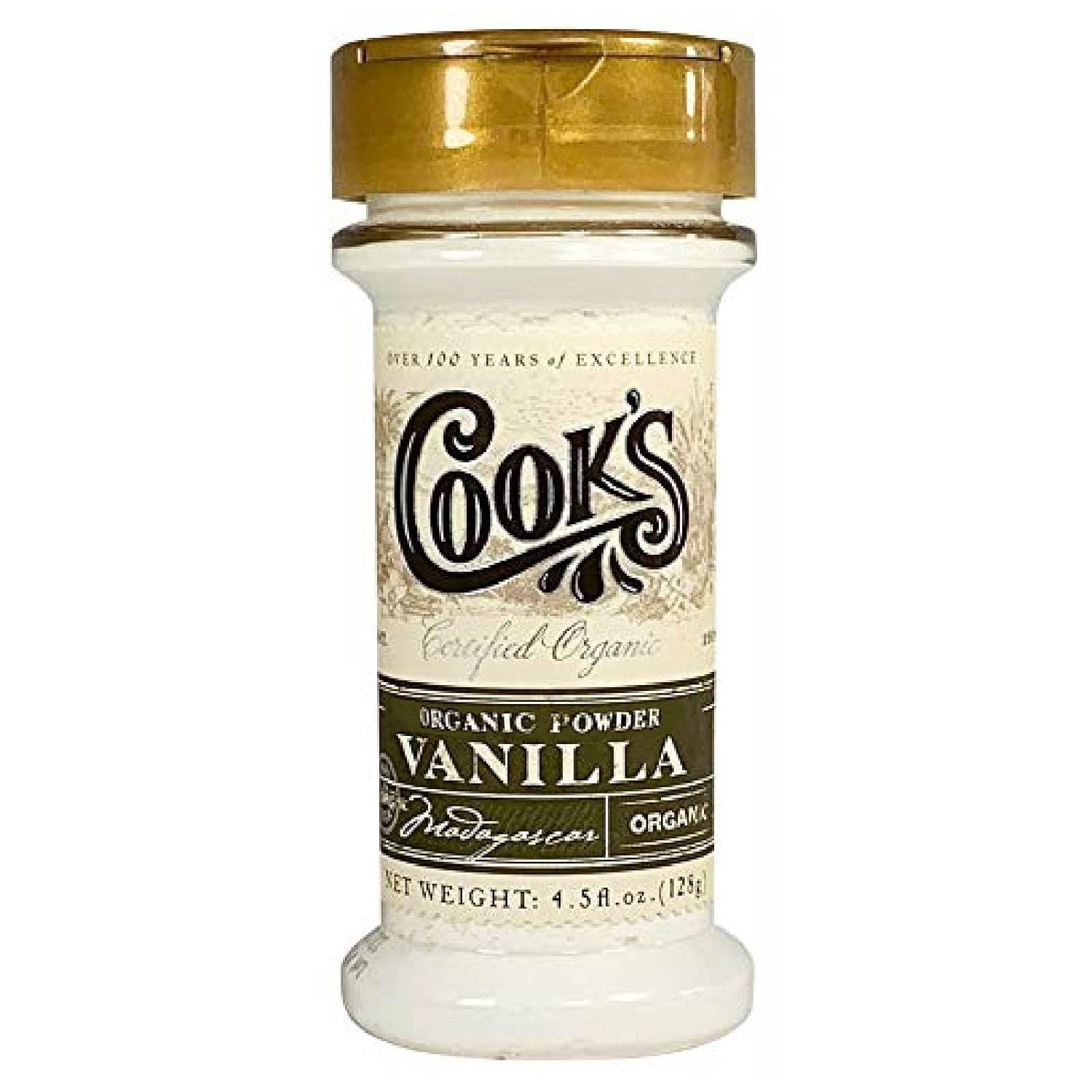 Cook’s, Organic Vanilla Powder, World’s Finest Gourmet Fresh Premium Vanilla, 4.
