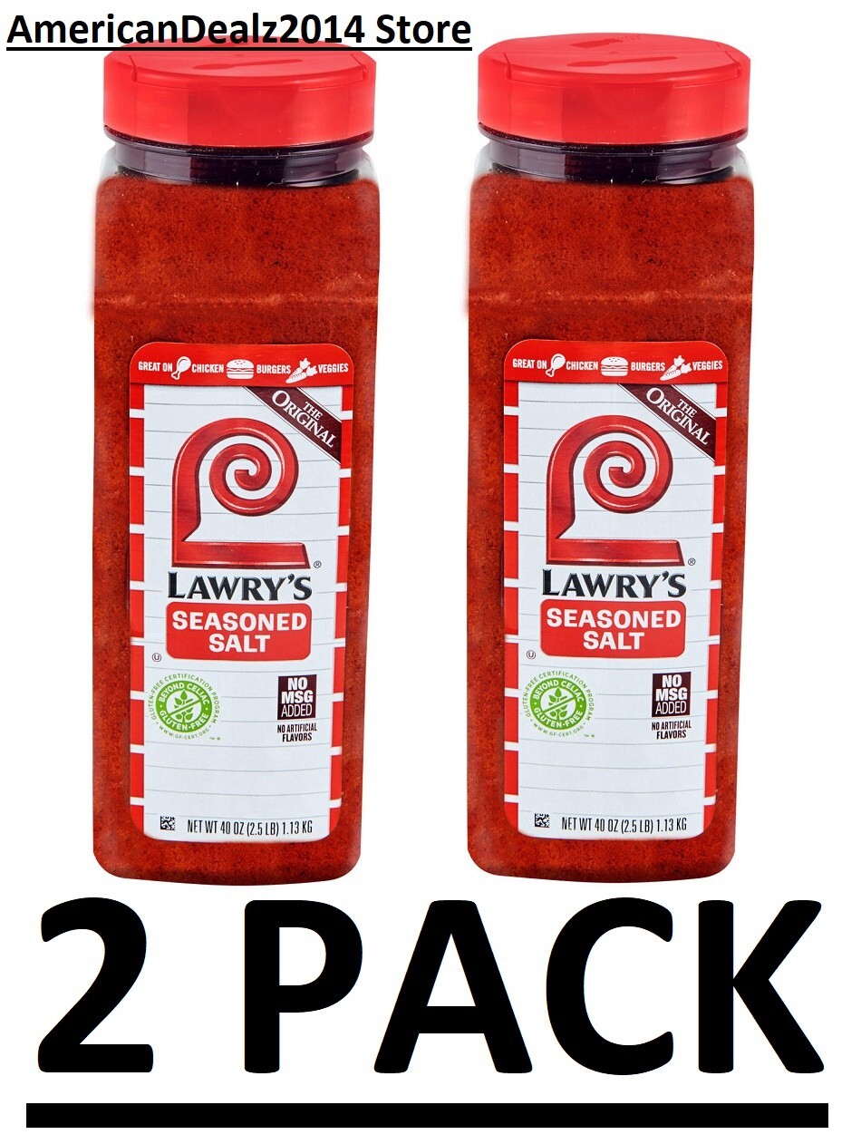 2 PACK – Lawry’s Seasoned Salt Herbs Spices Original No MSG 40 oz. (Total 80 OZ)