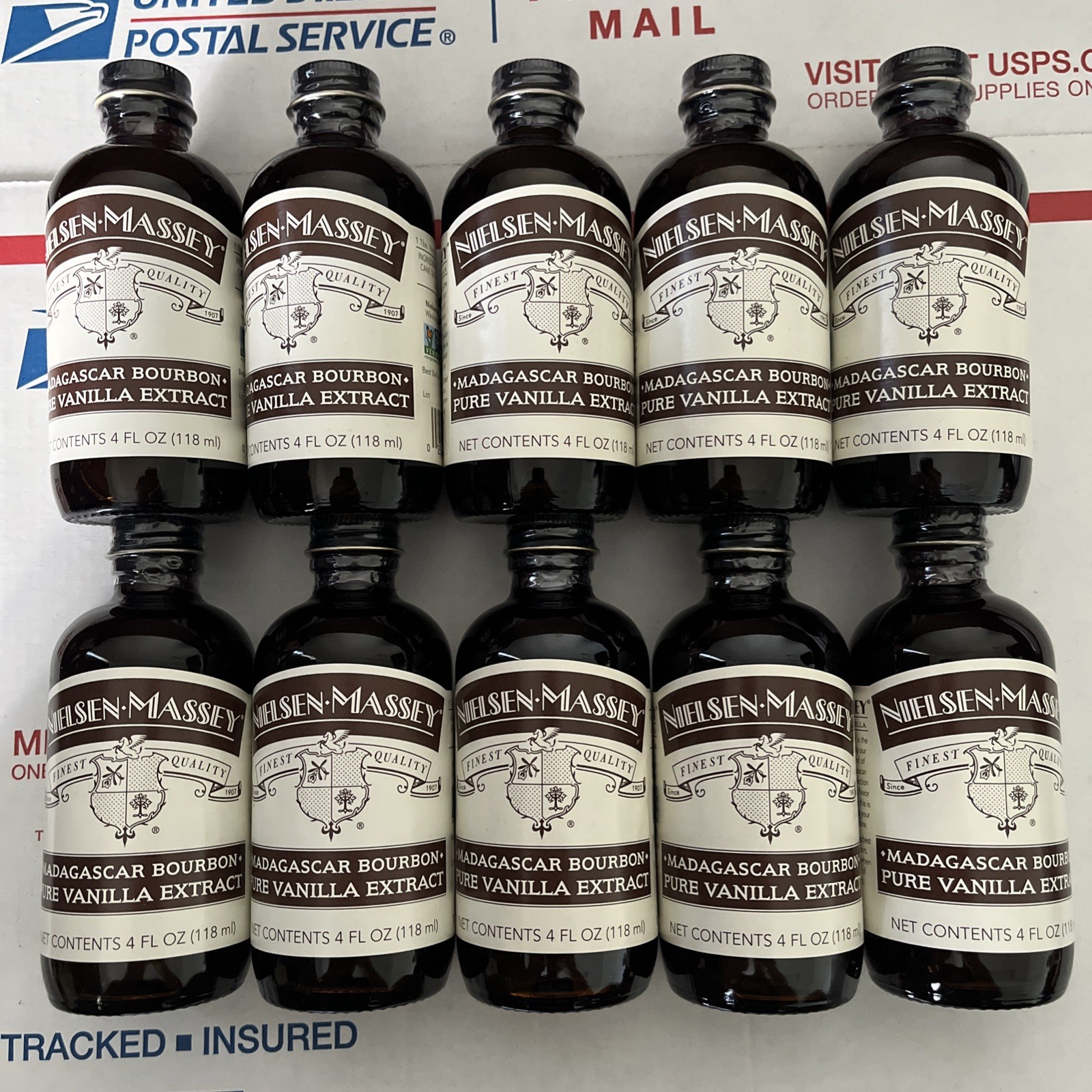 (10) Nielsen-Massey Finest Quality Madagascar Bourbon Pure Vanilla Extract 4oz