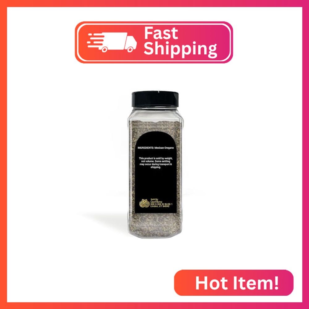 GranAroma Mexican Oregano, 6.4 oz, Versatile Herb, Peppery & Strong Flavor