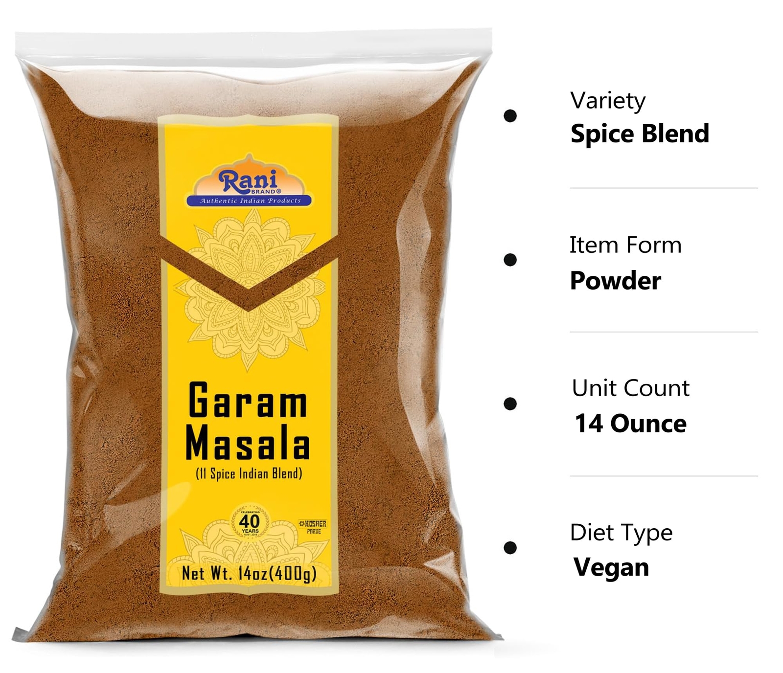Rani Garam Masala Indian 11-Spice Blend 14oz (400g)