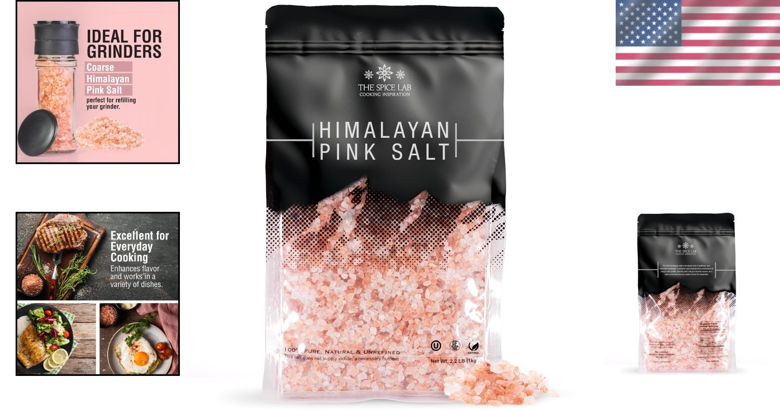 Himalayan Pink Salt Coarse Grain – 2.2 lb Gourmet Crystal for Healthy Cooking