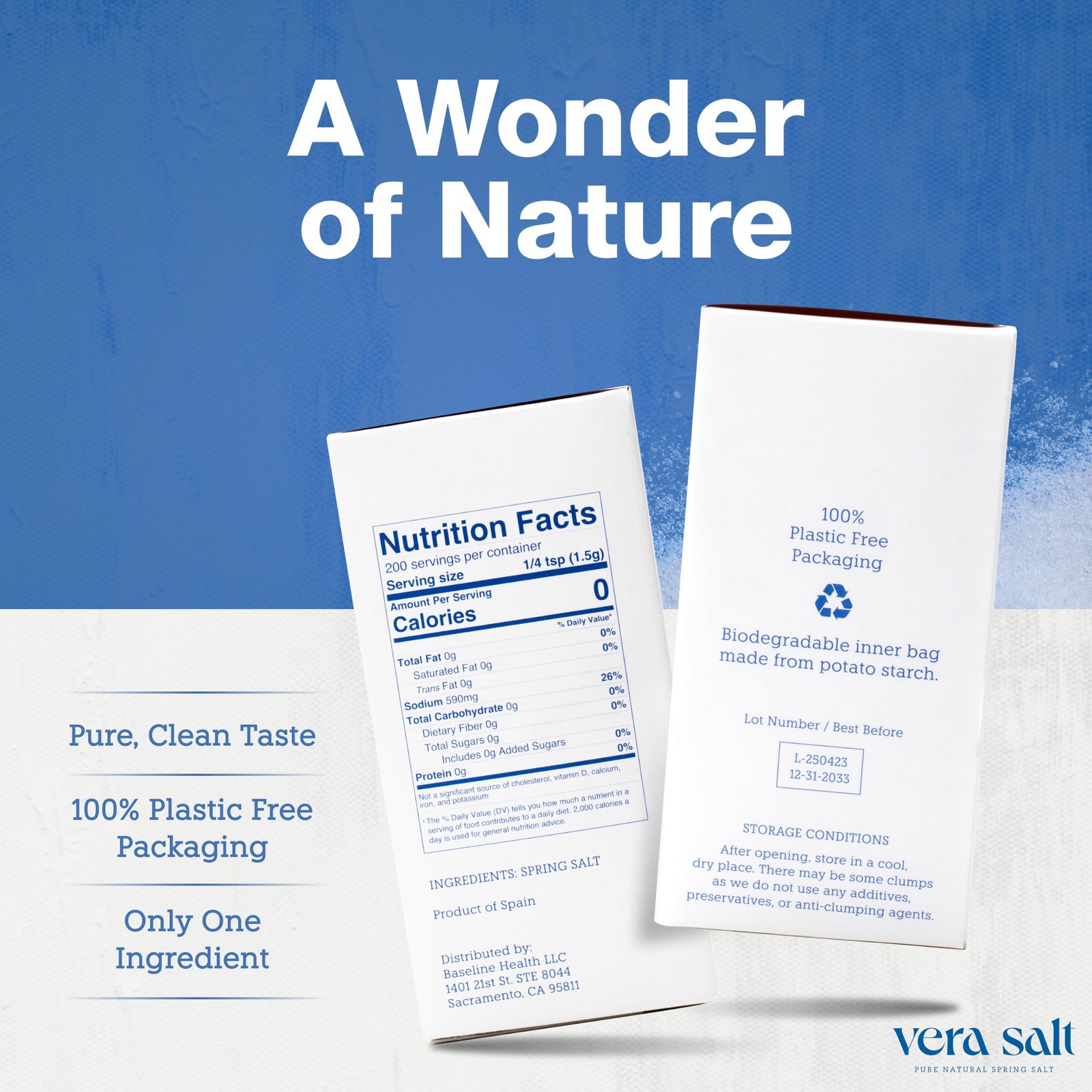 Vera Salt Fine Spring – 300g Pack – 10.58 Ounce (Pack of 1)
