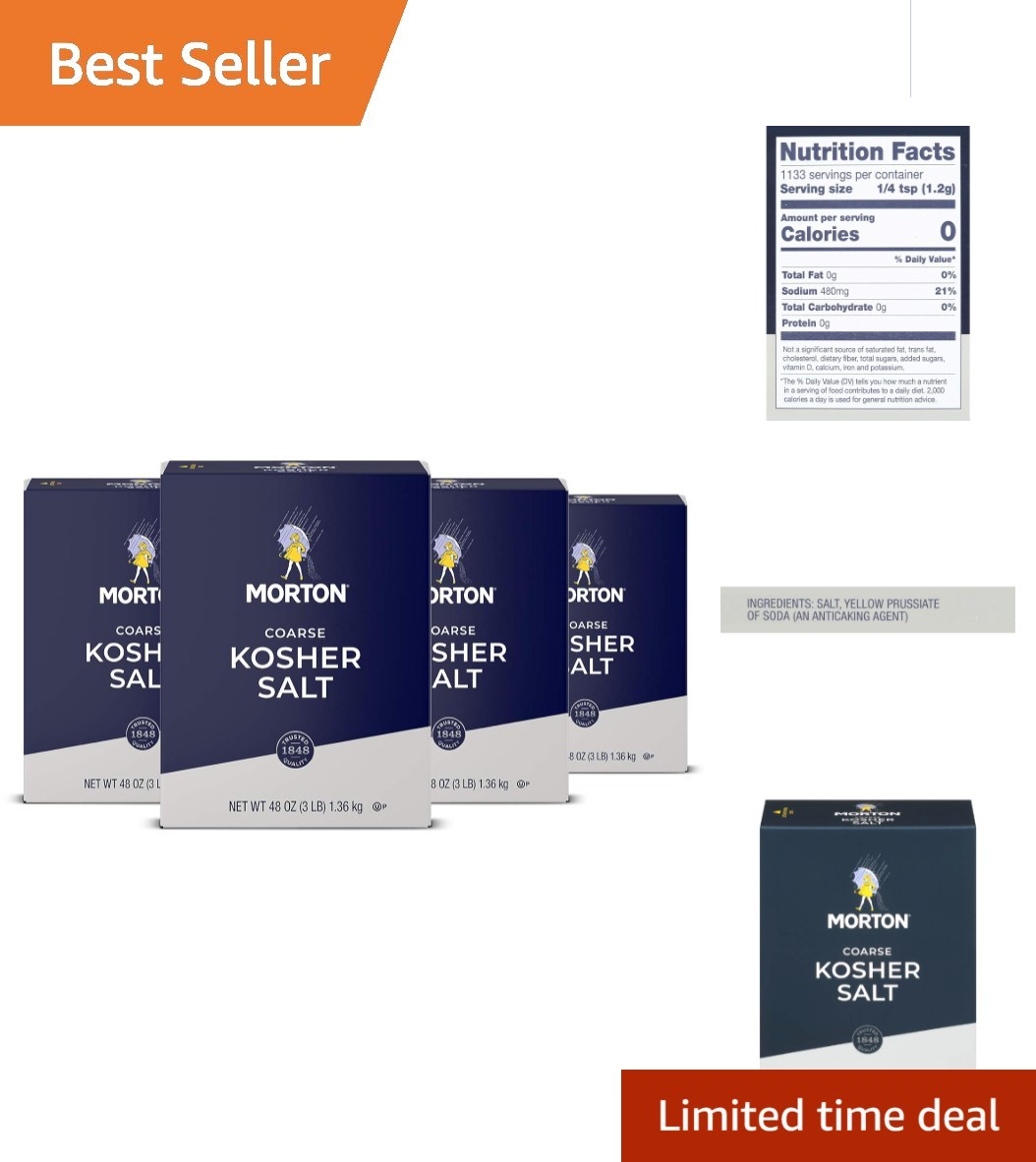 48 oz Coarse Kosher Salt – The Perfect Multi-Use Ingredient for Every Dish