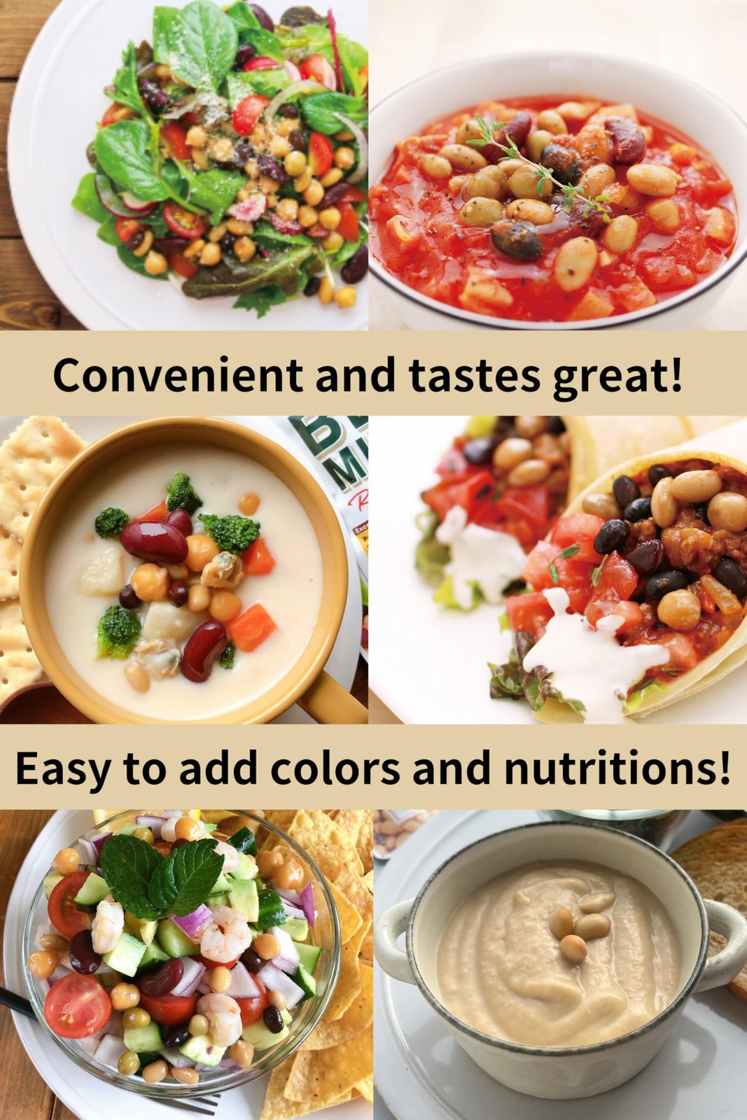 【Eat More Beans】Organic Fully Cooked Super Bean Mix 5oz, 6packs