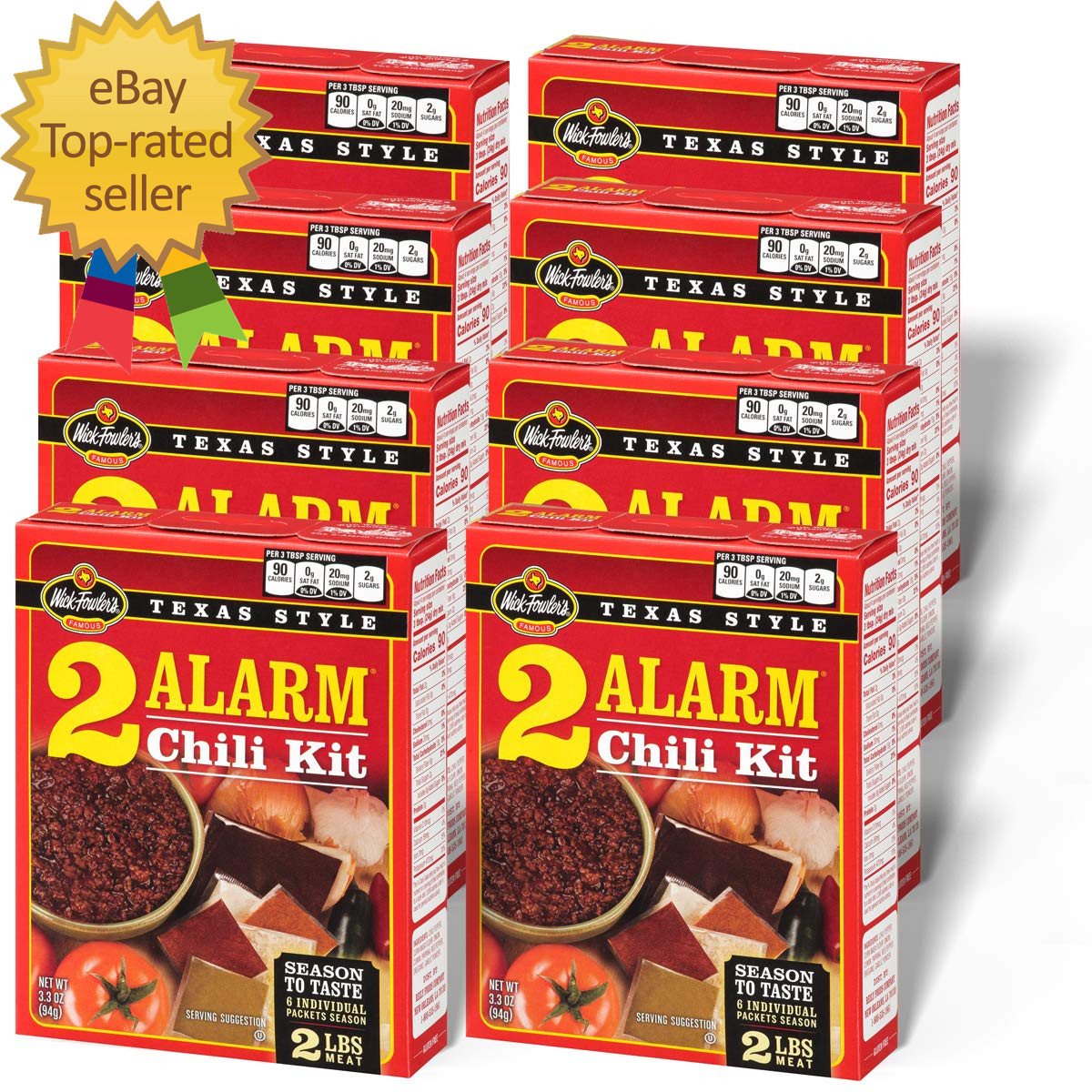 2 Alarm Chili Kit exas Style Chili Seasoning Mix with Individual Packs of Spic