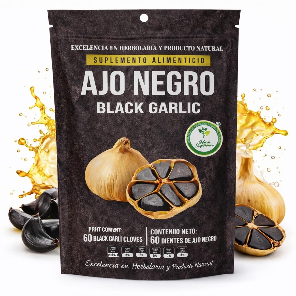 Ajo Negro (Black Garlic) – 60 Whole Cloves – 100% Natural Superfood Dietary…