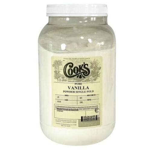 Cook’s, Pure Vanilla Powder, World’s Finest Gourmet Fresh Premium Vanilla, 5 …