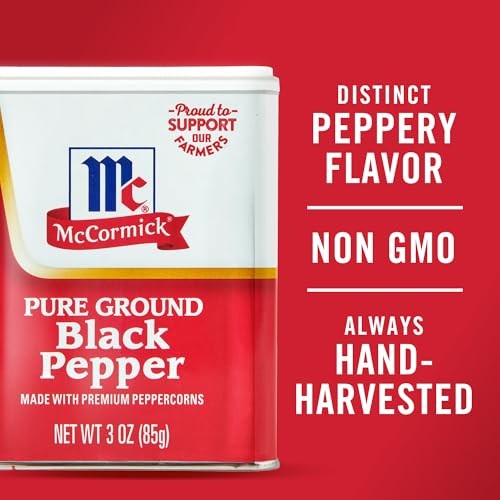 McCormick Pure Ground Black Pepper, 3 oz 3 Ounce (Pack of 1)
