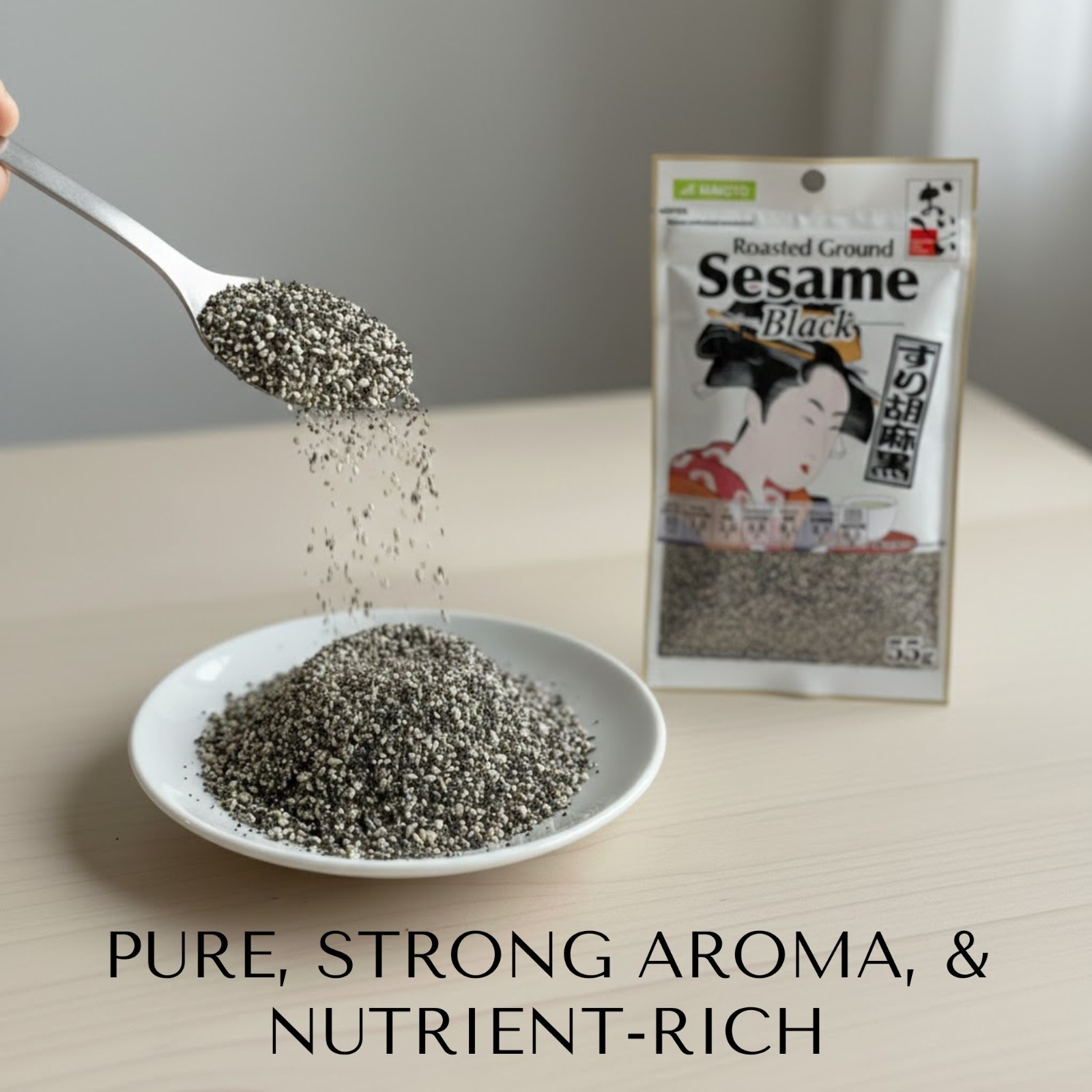 100% Ground Black Sesame ? Japan Quality55g (1.9oz)