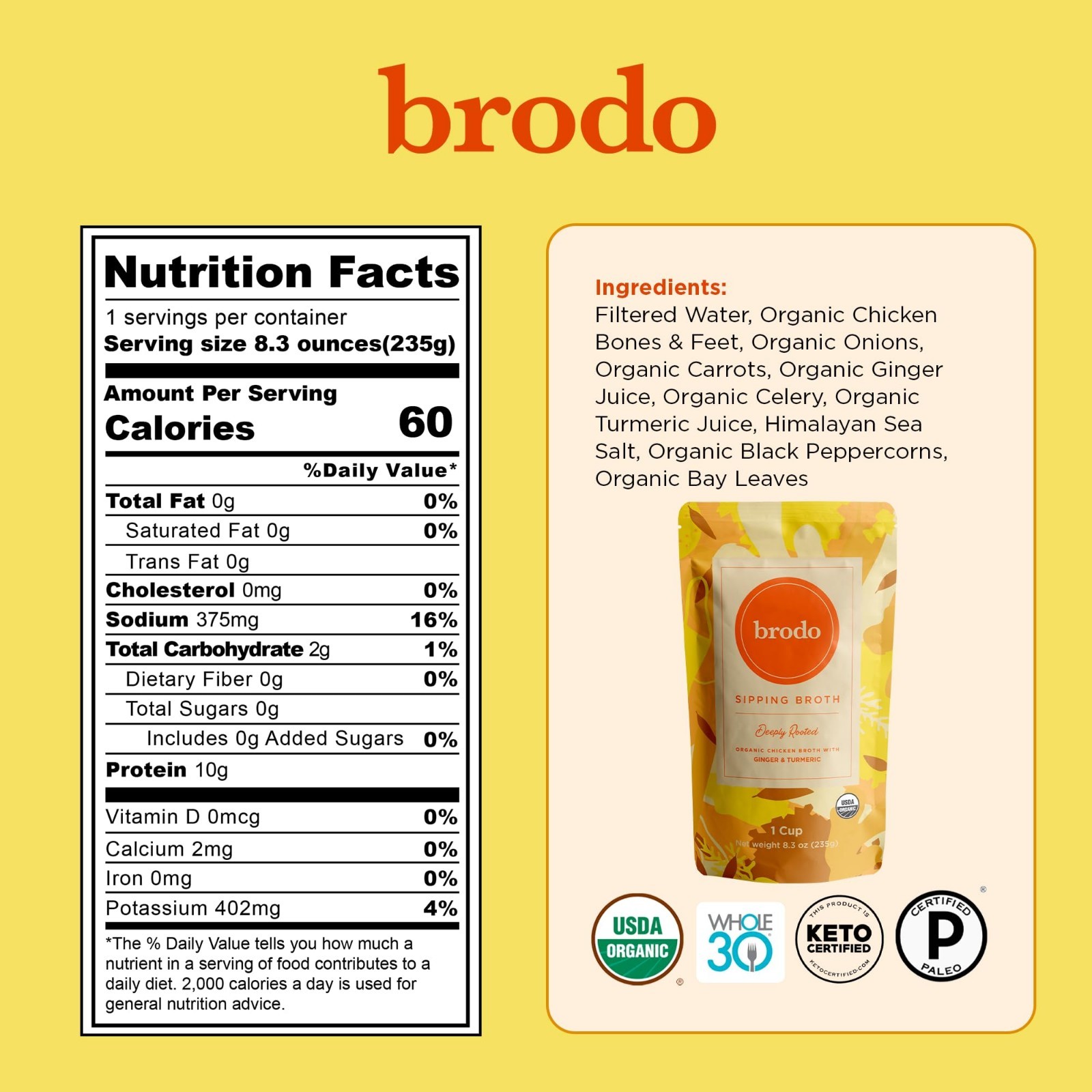 Variety Pack Bone Broth – Chicken, Spicy Nonna, Tom Yum & More | 6×8.3oz Pouches