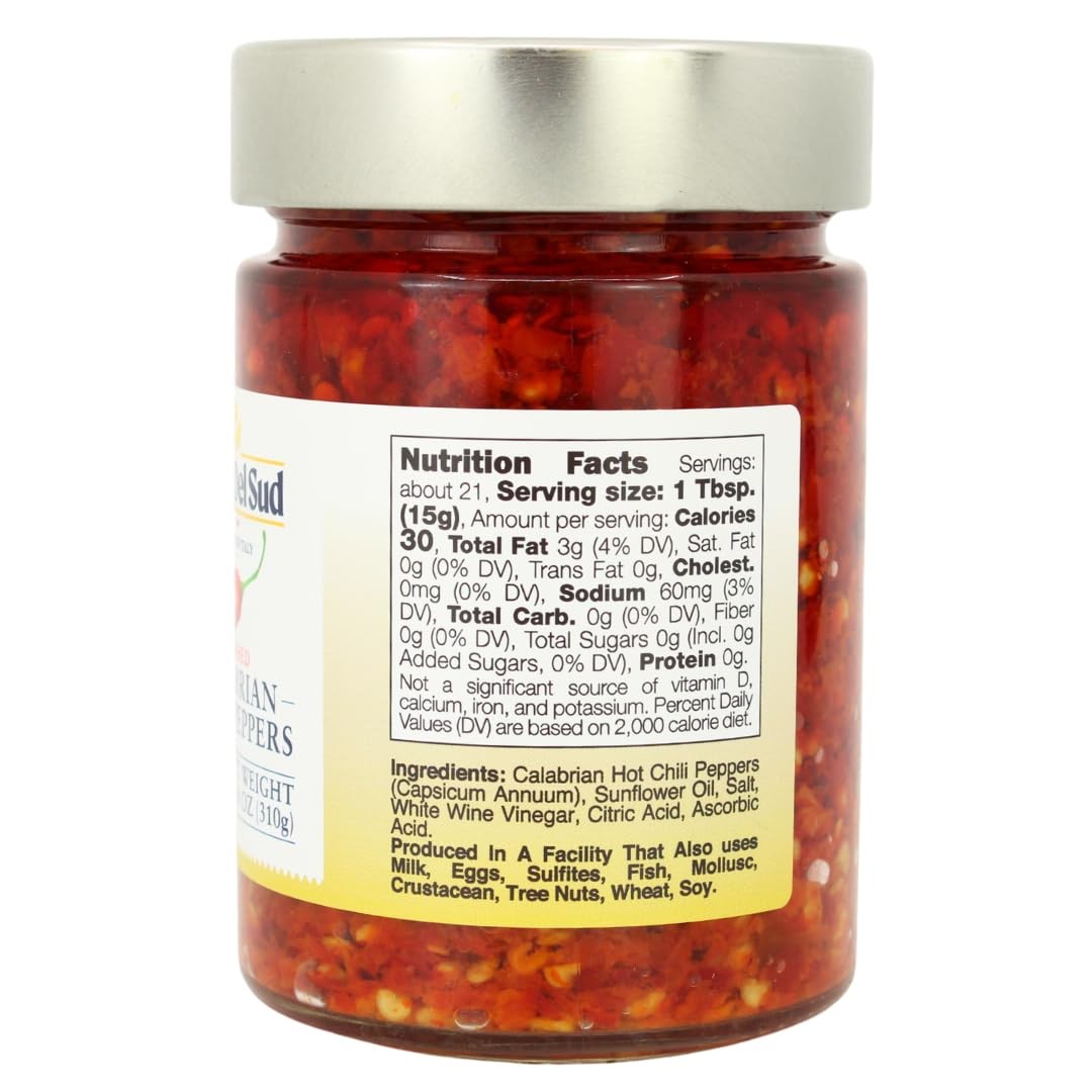 Crushed Calabrian Chili Peppers Paste, 9.8 oz 280 g Spread, Chopped, Grown an…