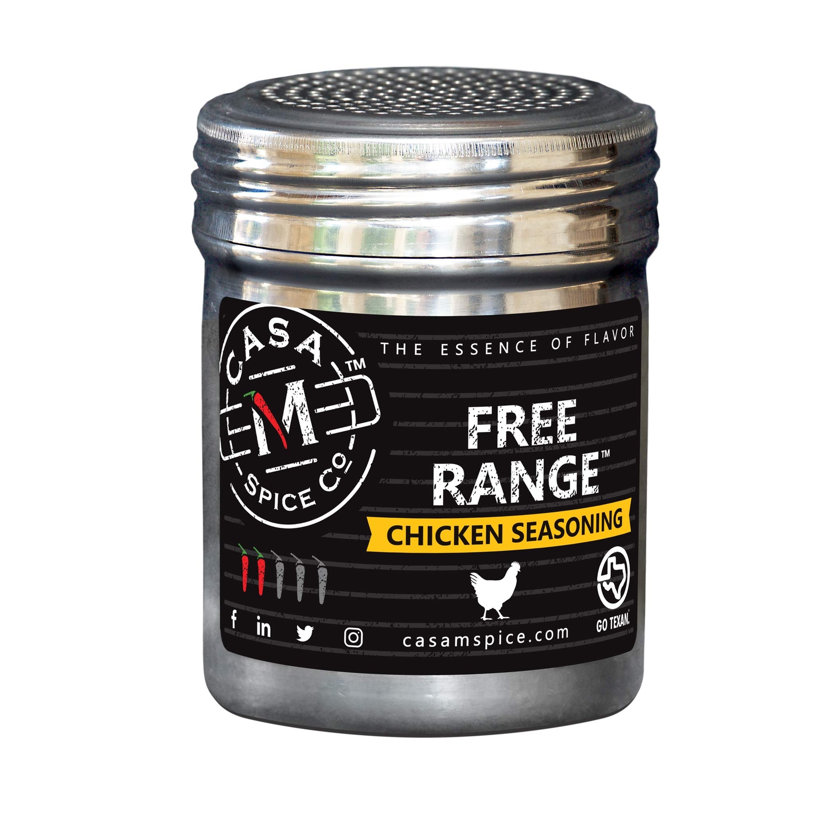 Casa M Spice Stainless Steel Chicken Seasoning Shaker 5.5 oz (Pack Of 6)