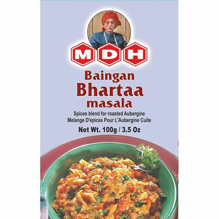 MDH Baingan Bhartaa Masala (spices blend for roasted aubergine) 100g (pack of 4)