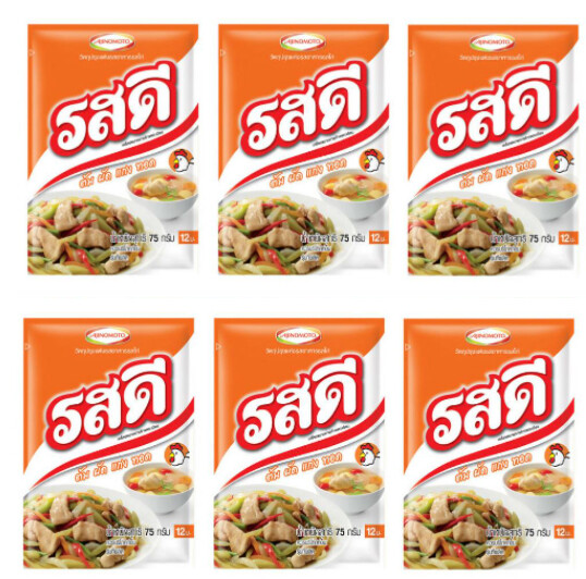 6 x AJINOMOTO ROS DEE BRAND Chicken Flavor Food condiments Seasoning Flavor 70g