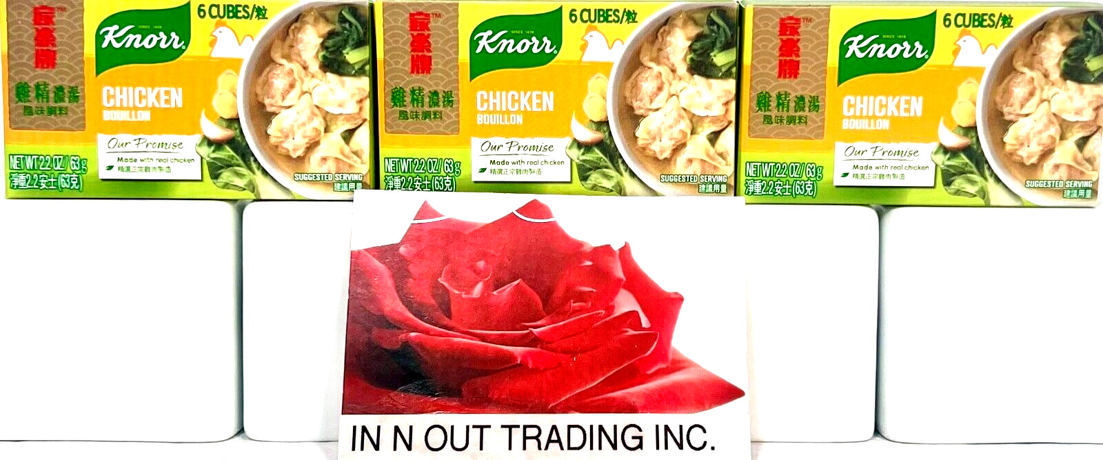 Knorr Chicken Flavor Bouillon Cube 2.2 oz x 6 Cubes ( Pack of 3 )~ 12/10/2025