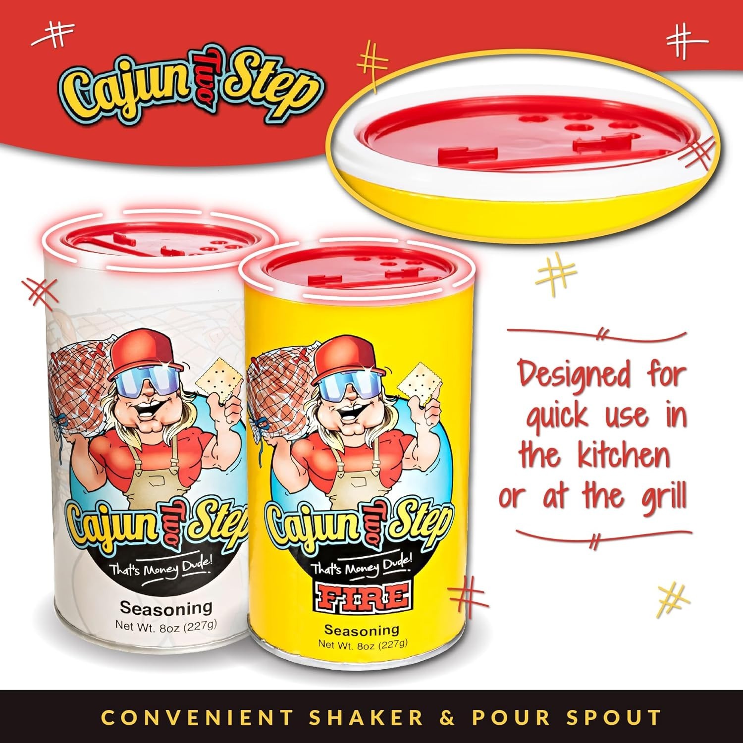 StaleKracker – Variety Bundle – 1 each of Seasoning 8oz and Fire Seasoning 8 oz