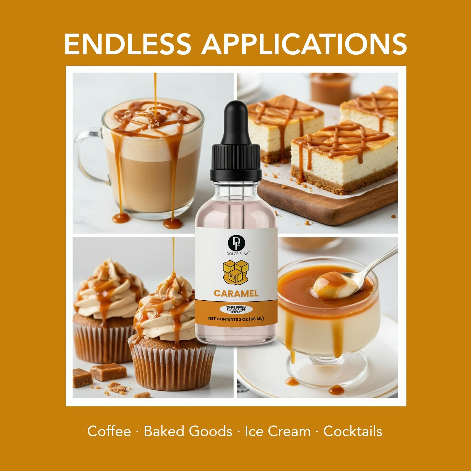 Natural Caramel Extract – 2 Ounce Water-Soluble Multipurpose Flavoring Ideal …