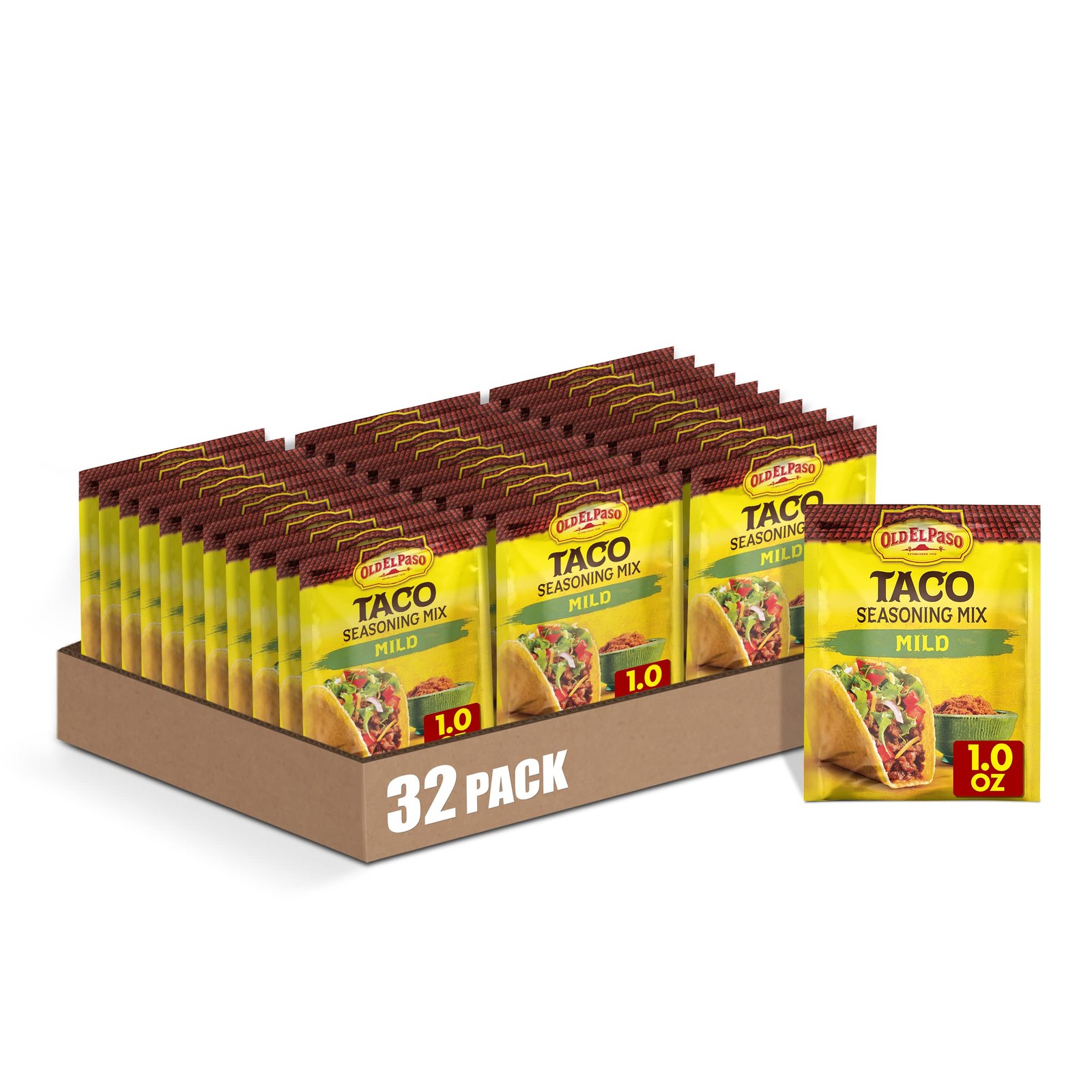 Mild Taco Seasoning Mix, Gluten Free, 1 oz (Pack of 32)