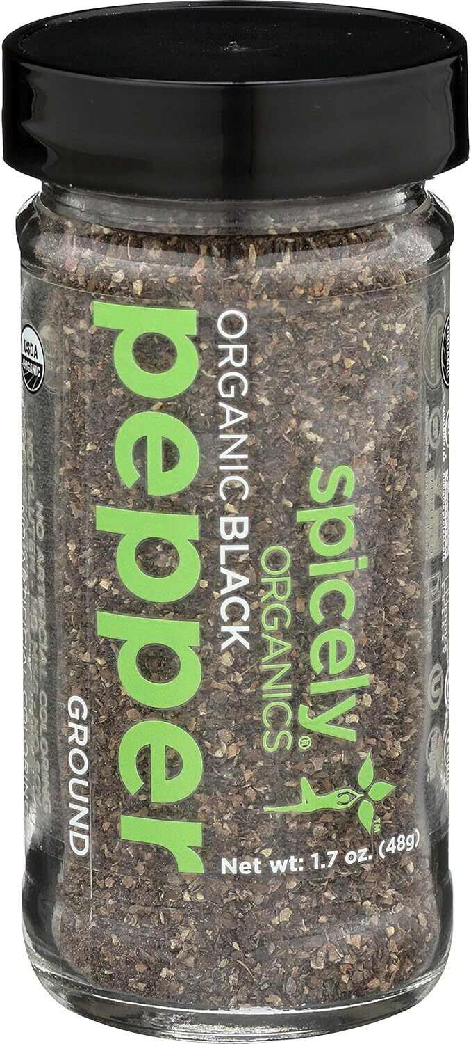 Spicely Organics Organic Peppercorn Black Ground 1.7 Oz