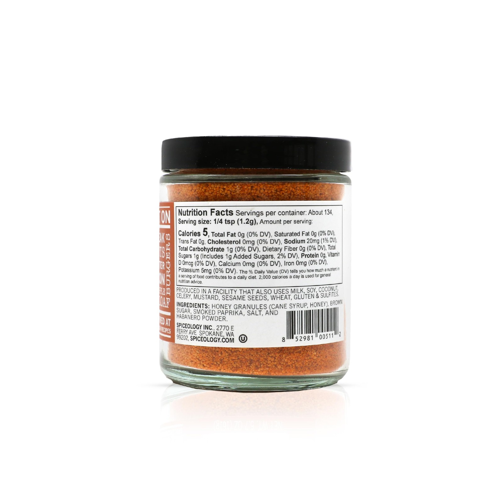 Spiceology Smoky Honey Habanero Seasoning Sweet & Spicy BBQ Rub 5.7 oz