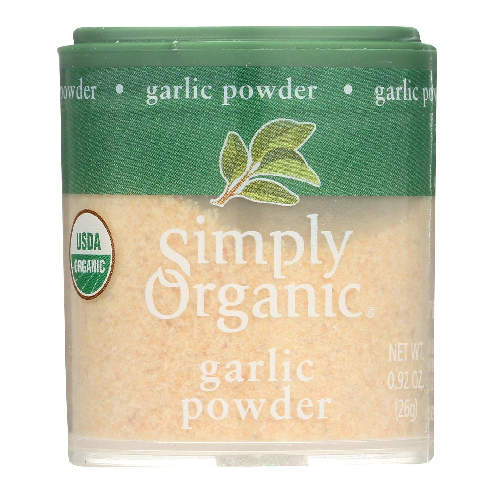 Simply Organic Garlic Powder Certified Organic, 0.92 Ounce (Pack of 6)