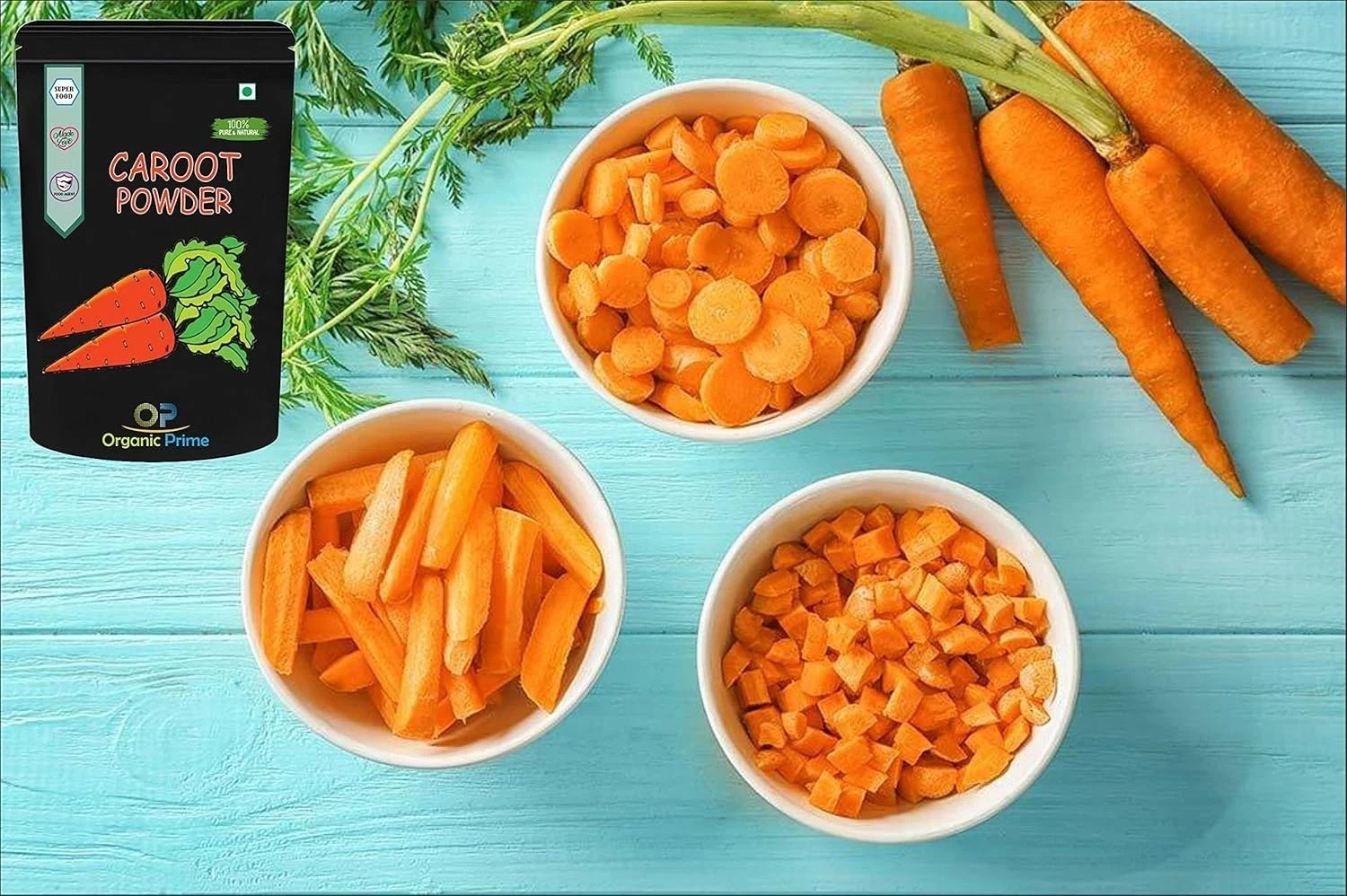 Carrot Powder Pure Dehydrated Dried Ground Baking Smoothie Spice Organic Prime
