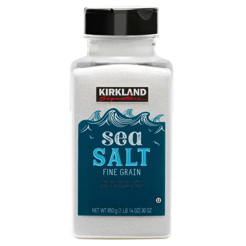 Kirkland Signature Pure Sea Salt 30 oz Fine Grain Kosher Pantry Staple