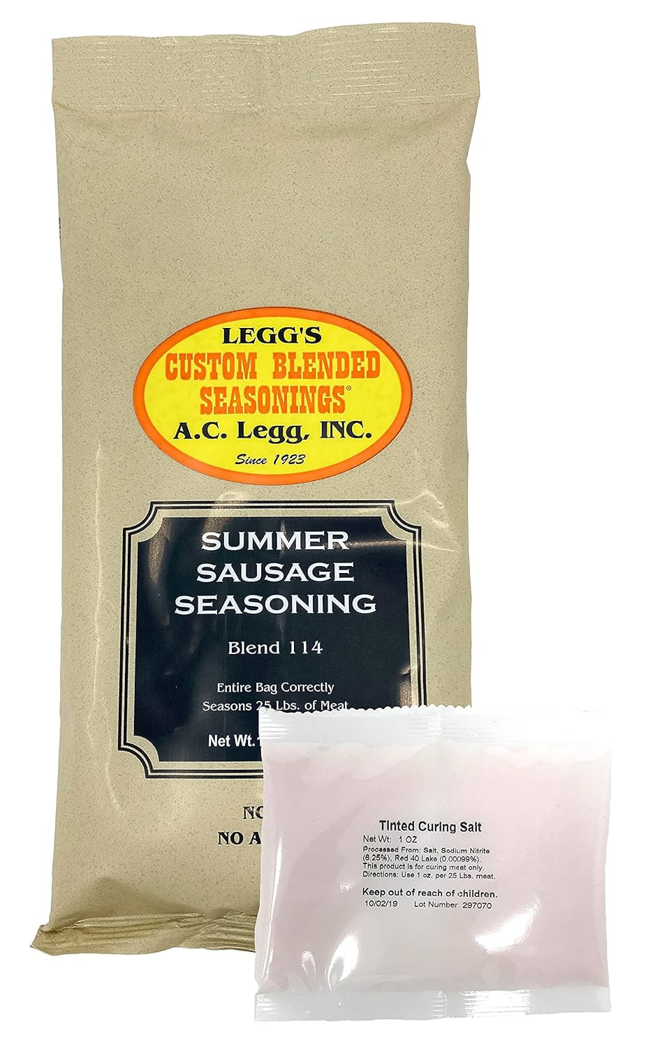 A.C. Legg #114 Summer Sausage Seasoning, 18 Oz- 1 Pack W/Cure