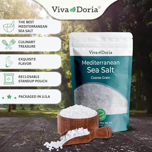 Sal del Mar Mediterráneo, grano grueso 2 Lb.