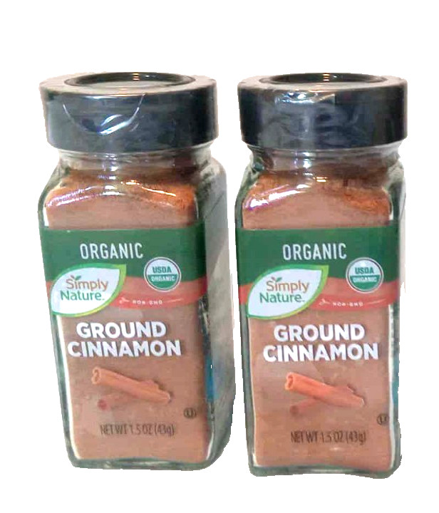 Simply Nature Organic Ground Ceylon Cinnamon from Sri Lanka (2) X 1.5 oz Bottles