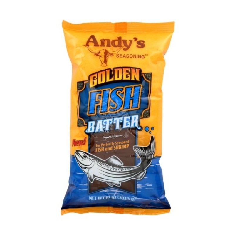 3x Andy’s Seasonings Fish Golden Batter Breaded Coating Cooking Gourmet New 10oz