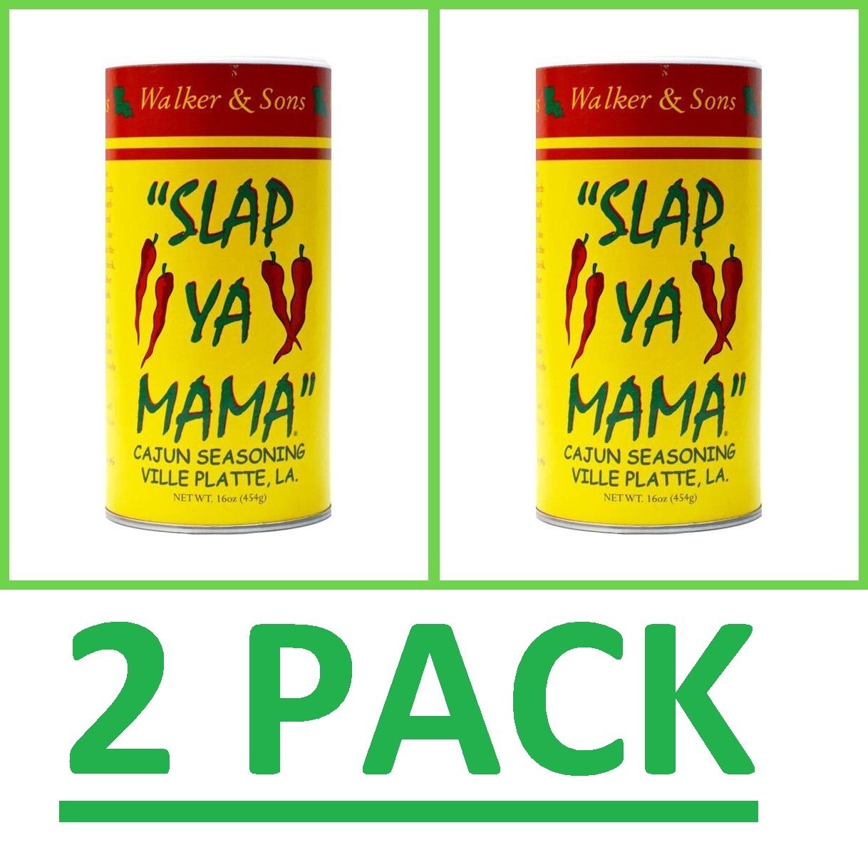2 PACK – Slap Ya Mama Cajun Seasoning 16 oz (Total 32 oz) FRESH!! FREE SHIP!!