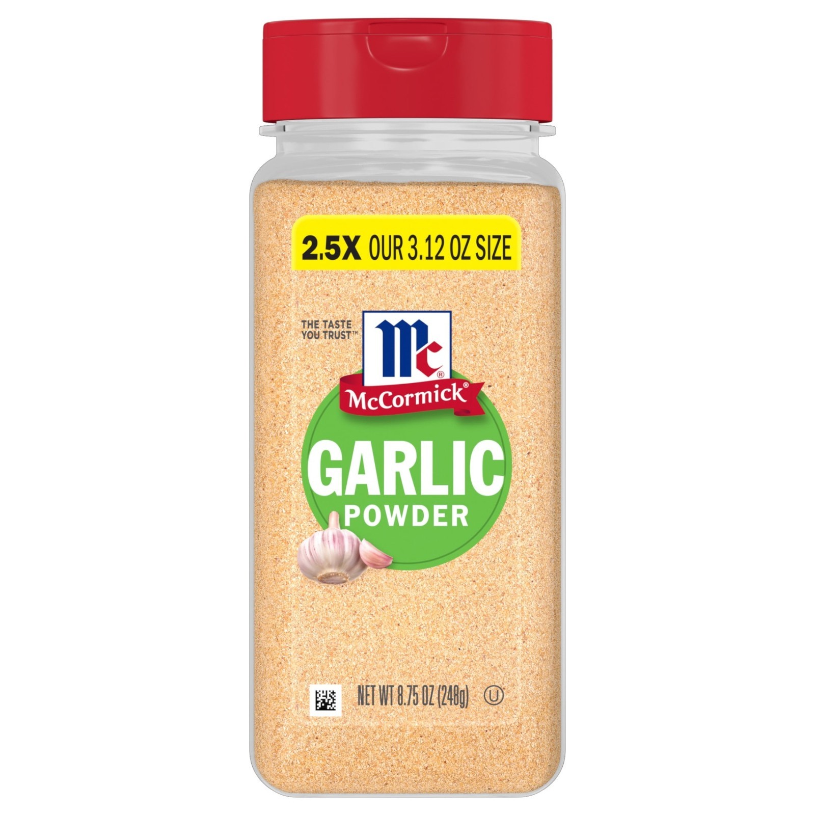 McCormick Kosher Garlic Powder, 8.75 oz Bottle.