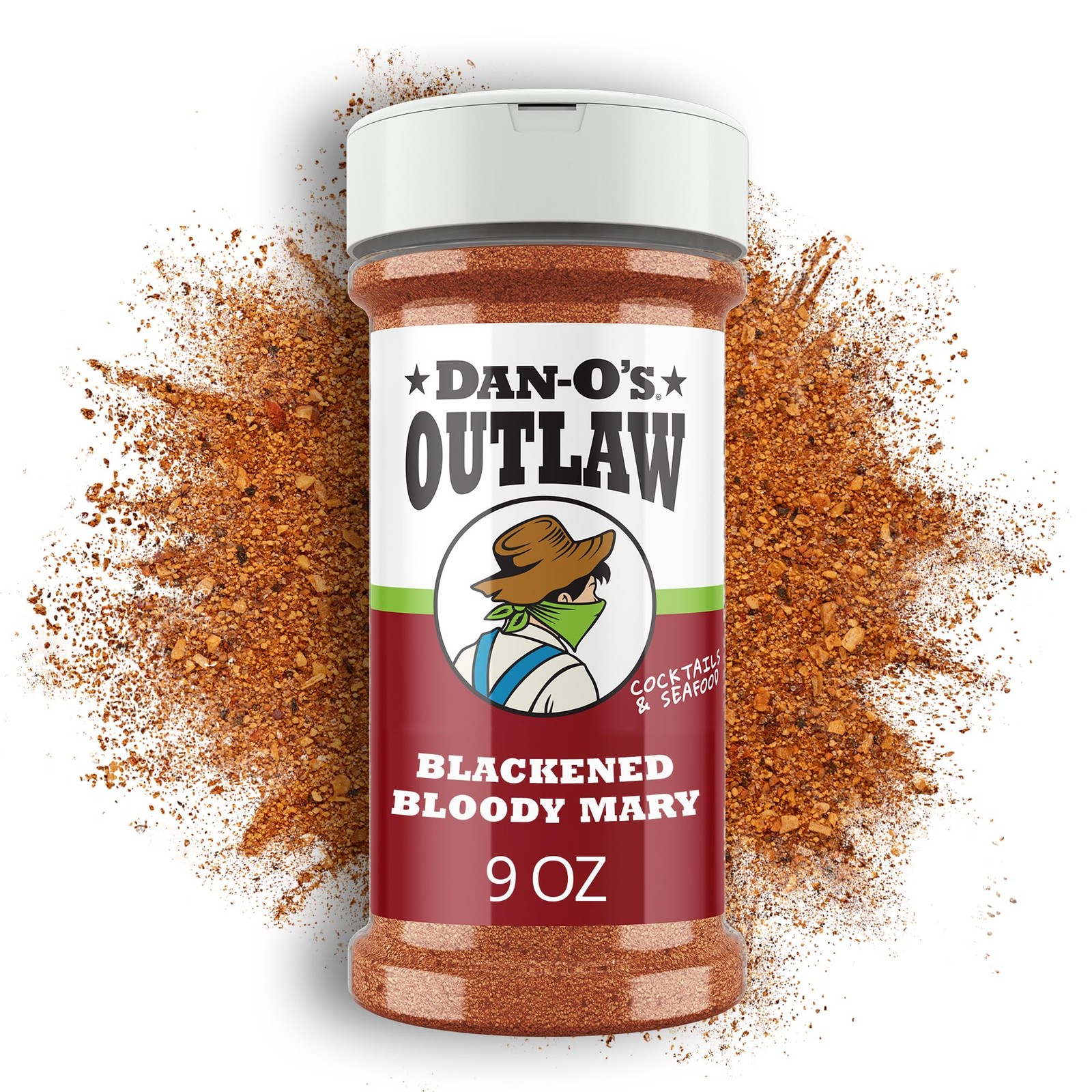 Dan-O’s Outlaws Blackened Bloody Mary Seasoning, 9 oz Bottle, All Purpose Sea…