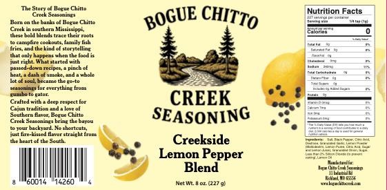 Bogue Chitto Creek Seasoning Cajun Blend Lemon Pepper Garlic Butter Seafood Boil