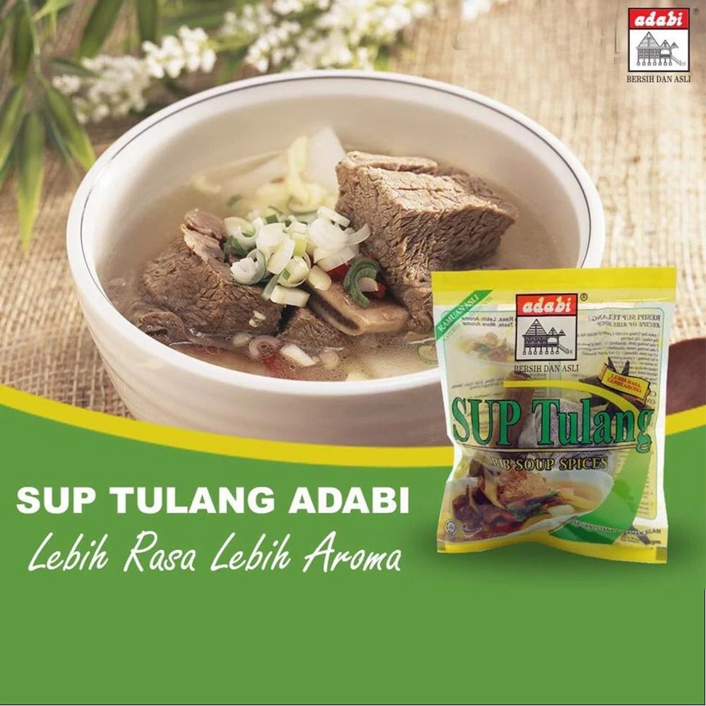 10x Adabi Sup Tulang | Ribs Soup Spices Delicious Special Recipe 13g Free Ship