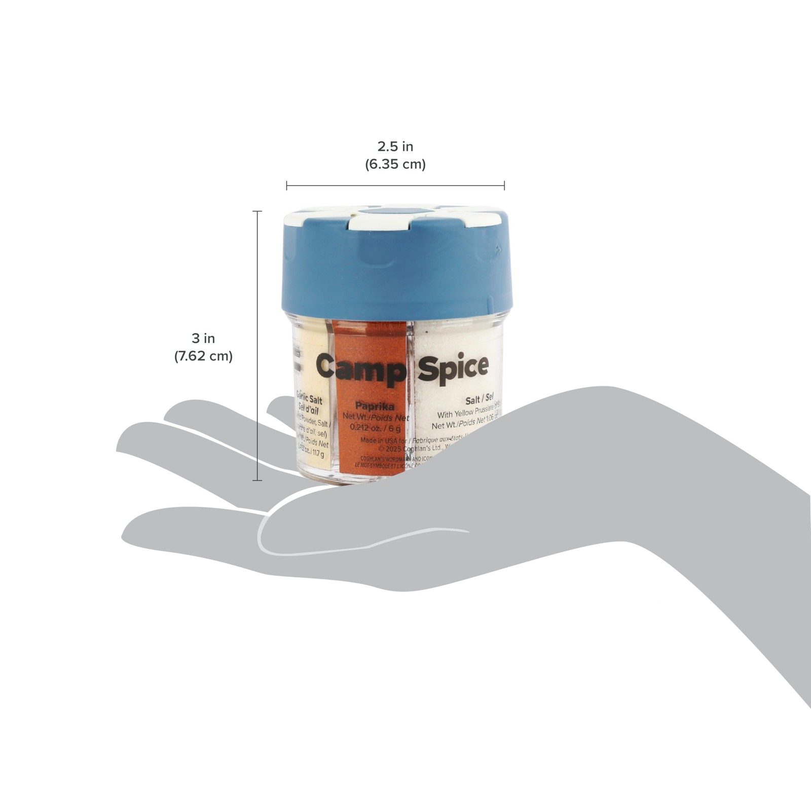 Coghlan’s Camp Spice – 6-in-1 Shaker with 1 Pack, Multi-Spice (New)